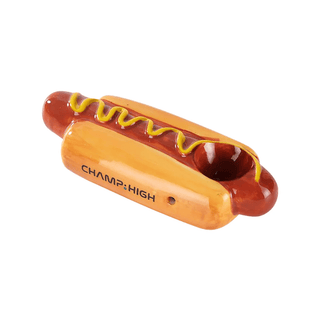 Pipa din sticla 'CHAMP HIGH' Hot Dog | 12cm