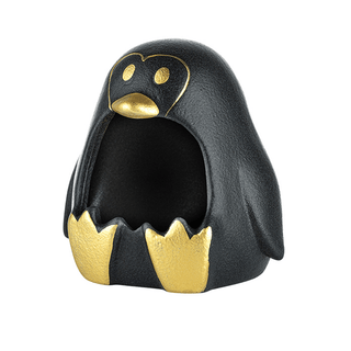 Scrumiera 'PENGUIN' Black&Gold | 14cm