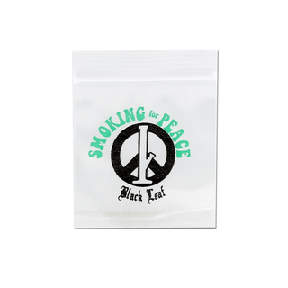 ‘BLACK LEAF’ Zip-Lock Bags Smoking For Peace | 35x35mm - x100