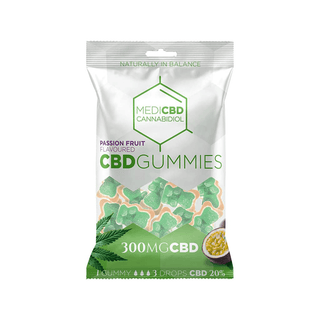 CBD Gummies 'MEDICBD' Passion Fruit Bears | 300mg CBD - 100g.