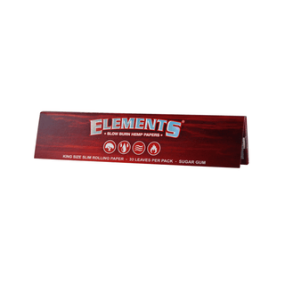 ELEMENTS' Red Rolling Papers | King Size Slim - x33