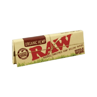 RAW' Organic Hemp Papers | Single Wide - x50