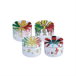 Grinder 'CHAMP HIGH' White Leaf | 4-Parti - 50mm
