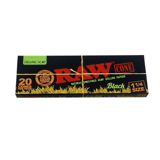 Pre-rolled RAW Black Hemp Cones | 1/4 - x20