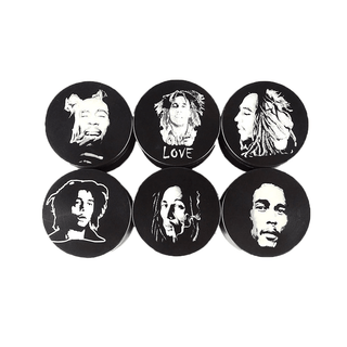 Grinder 'BOB MARLEY' Negru | 4-Parti - 50mm