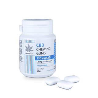 CBD Gum 'CANNALINE' Peppermint | 250mg. CBD - x25