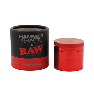 Grinder 'RAW & HAMMER CRAFT' Red | 4-Parti - 50mm