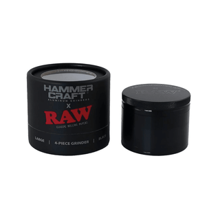 Grinder 'RAW & HAMMER CRAFT' Black | 4-Parti - 63mm