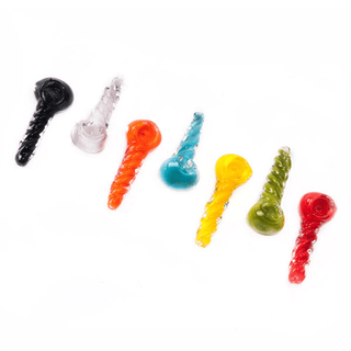 Pipa din sticla 'SPOON' Twisted Mix | 9cm