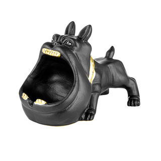 Scrumiera 'WILD DOG' Black&Gold | 16,3cm