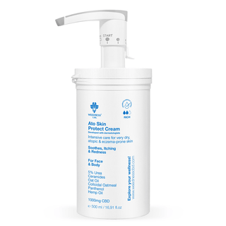 Crema cu CBD 'WEEDNESS CBD' pentru ten uscat, atopic și predispus la eczeme | 1000mg. - 500ml