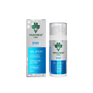 Gel CBD cu efect de racire 'WEEDNESS CBD' pentru recuperare 'SPORT' | 3000mg. - 100ml