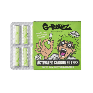 G-ROLLZ Activated Carbon Filters SUPER SLIM Green | 6mm - x10