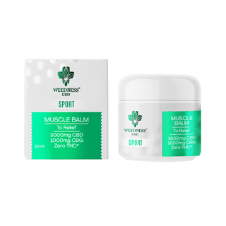 Balsam cu CBD & CBG 'WEEDNESS CBD' pentru ameliorare 'SPORT' | 3000mg. & 1000mg. - 50ml