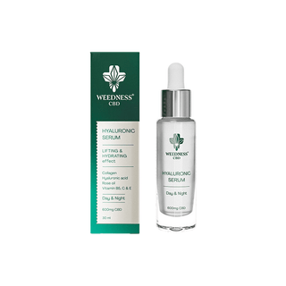 Hyaluronic Serum with CBD 'WEEDNESS CBD' for Hydration | 600mg - 30ml.