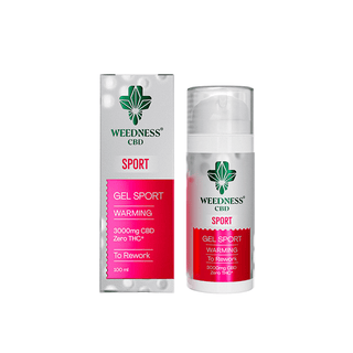 Gel CBD cu efect de incalzire 'WEEDNESS CBD' pentru refacere 'SPORT' | 3000mg. - 100ml