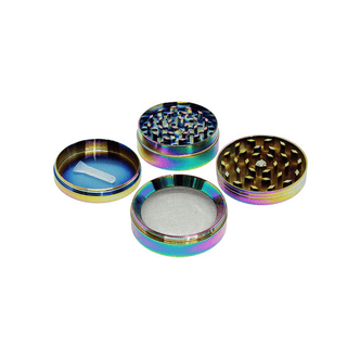 Grinder 'BLING BLING' Leaf Rainbow | 4-Parti - 50mm