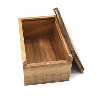 Cutie 'RAW' din lemn de Salcam | S - 13x9cm