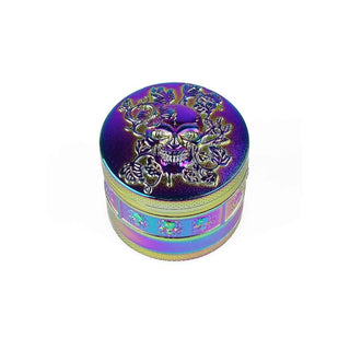 Grinder 'FLORAL SKULL' Rainbow | 4-Parti - 50mm