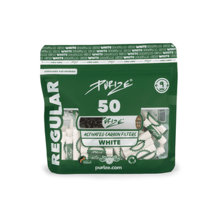 ‘PURIZE’ Filters with Active Carbon ‘REGULAR’ White | 9mm – x50