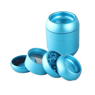 Grinder 'BLACK LEAF' Barrel Blue | 4-Part - 50mm