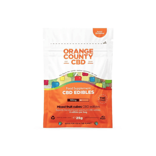 Jeleuri CBD 'ORANGE COUNTY' Cubes | 100mg. CBD - 25gr