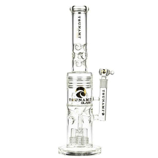 Bong din sticla 'TSUNAMI' Triple Barrel Drum Heart | 52,5cm
