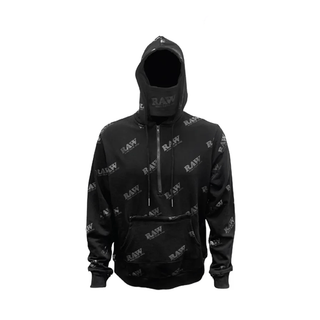‘RAW’ Hoodie with Hood | Black