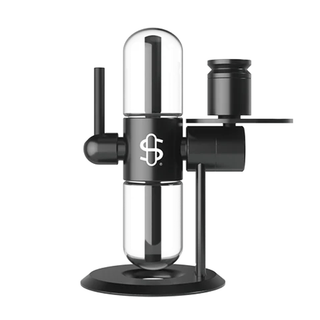 Glass Bong 'STUNDENGLASS' Gravity Hookah Kompact | Black - 35cm.