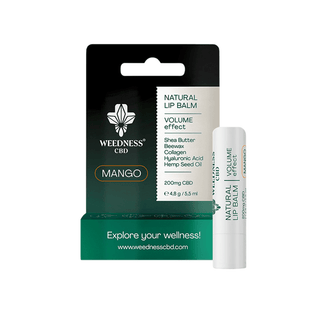 Balsam de buze cu CBD 4% 'WEEDNESS CBD' cu efect de volum 'MANGO' | 200mg. - 5,5ml