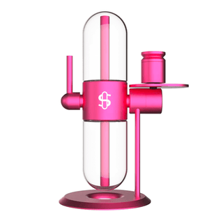 Glass Bong 'STUNDENGLASS' Gravity Hookah | Pink - 39cm