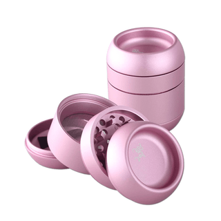 Grinder 'BLACK LEAF' Barrel Pink | 4-Part - 50mm