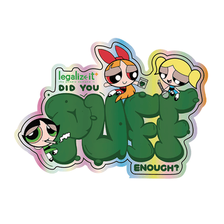 Sticker holografic 'LEGALIZEIT' Puff | 6,42x9cm