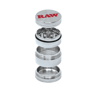 Grinder 'RAW' Silver | 4-Parti - 56mm