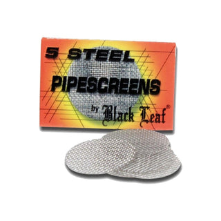 BLACK LEAF' Metal Screens for Bong & Pipe | 20mm - x5