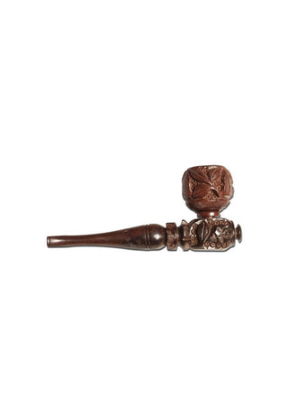 ROSEWOOD Carved Wooden Pipe | 10.5cm.