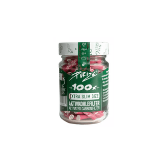 'PURIZE' Activated Carbon Filters 'EXTRA SLIM' Pink | 6mm – x100 Pure Filters