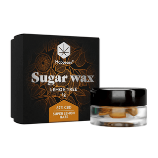 Sugar Wax 'HAPPEASE' cu CBD 62% + Terpeni | Super Lemon Haze - 1gr
