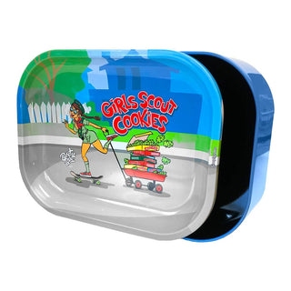 BEST BUDS' Girl Scout Cookies Storage Box &amp; Rolling Tray | 14x18cm