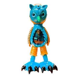 Glass Bong 'URBAN CREW' Blue Bird Clay | 20cm