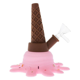 Silicone Bong 'ICE CREAM' Pink | 13cm