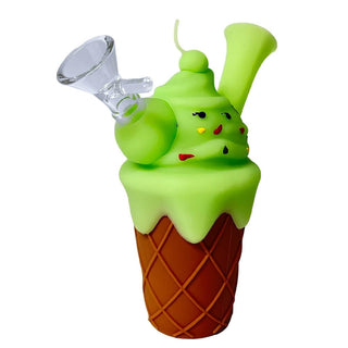 Bong din silicon 'ICE CREAM' Verde | 14cm