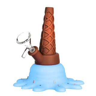 Bong din silicon 'ICE CREAM' Albastru | 13cm