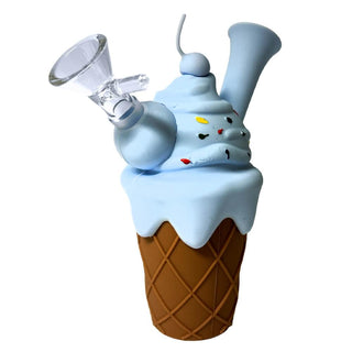 Bong din silicon 'ICE CREAM' Albastru | 14cm
