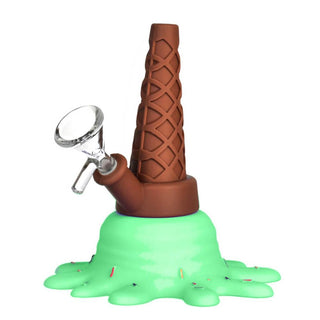 ICE CREAM' Silicone Bong Green | 13cm