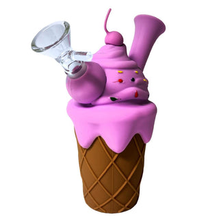 Bong din silicon 'ICE CREAM' Mov | 14cm