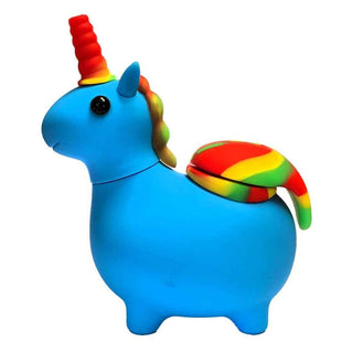 Bong din silicon 'BLACK SHEEP' Unicorn | Albastru - 12cm